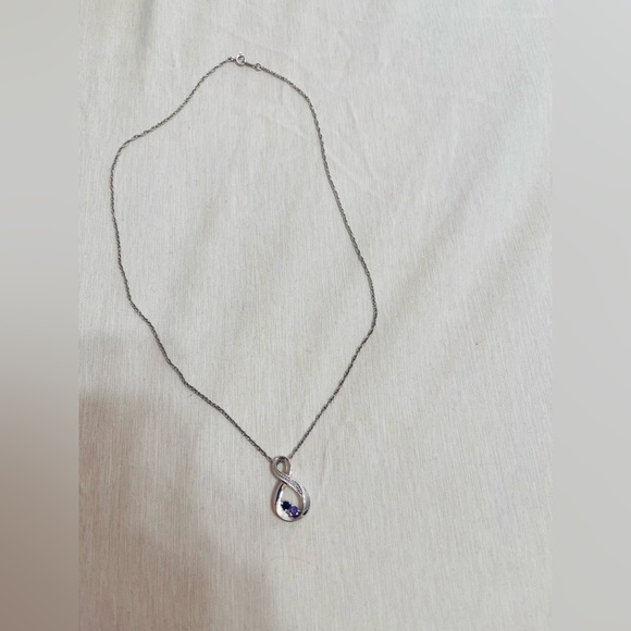 Infinity couples birthstone necklace - Picture 3 of 9